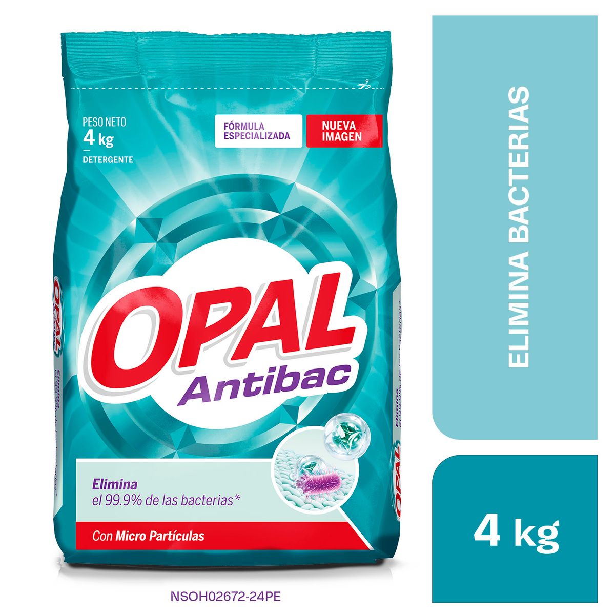 OPAL - Detergente en Polvo Opal Antibacterial Bolsa 4 Kg