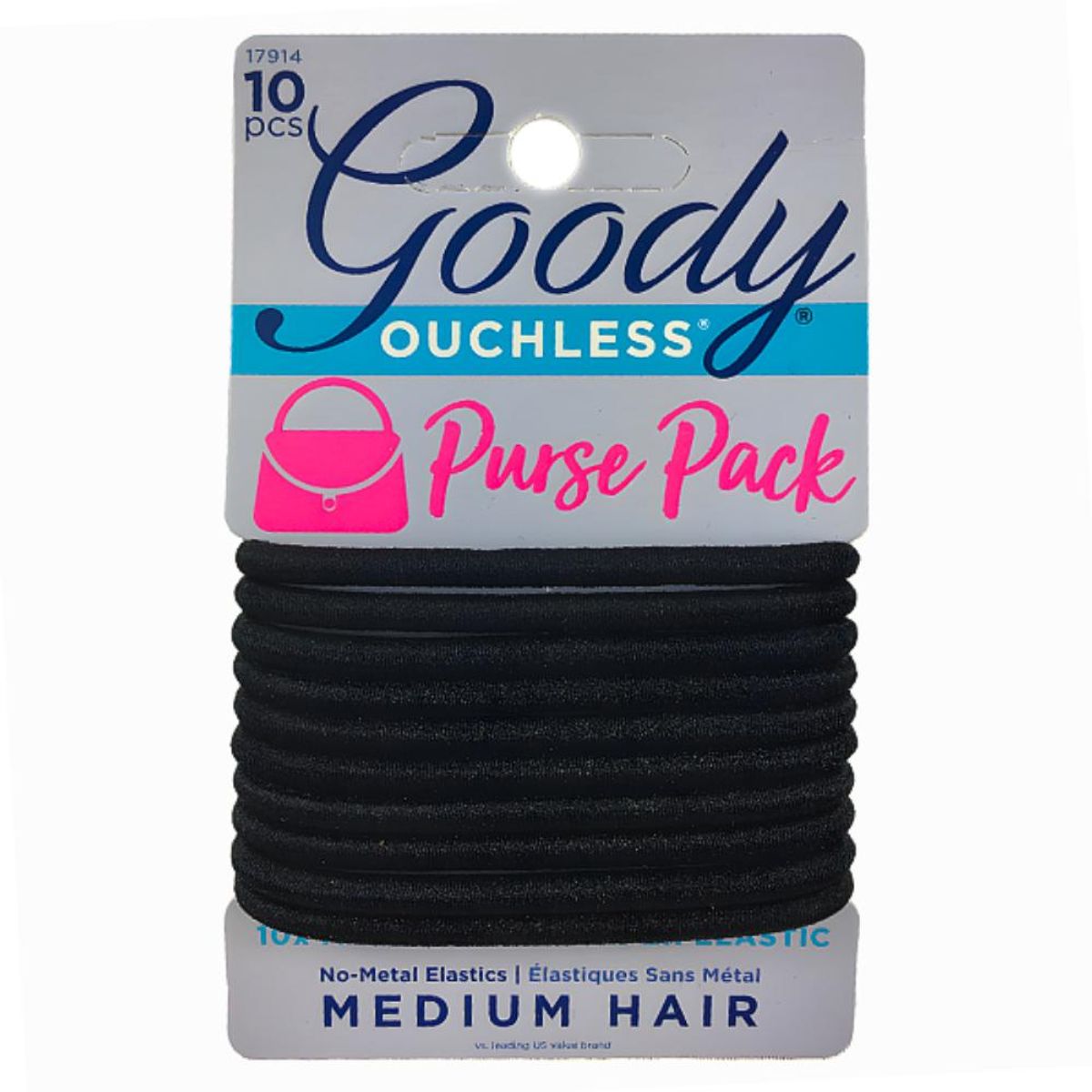 GOODY - Ligas para Cabello Goody Negro 4mm Caja 10 Und