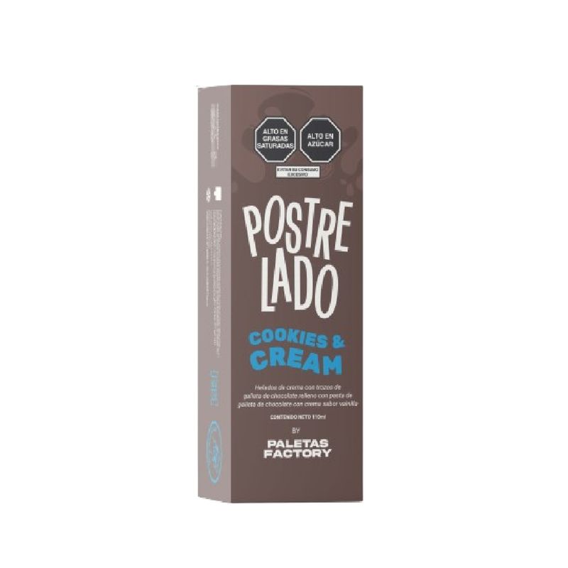 POSTRELADO - Paleta Postrelado Cookies & Cream Empaque 110 mL