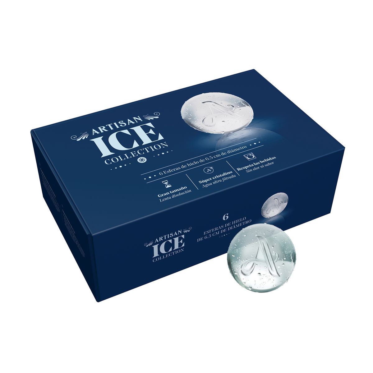 ARTISAN ICE - Esferas de Hielo 6.5 cm Artisan Ice Caja 6 Und