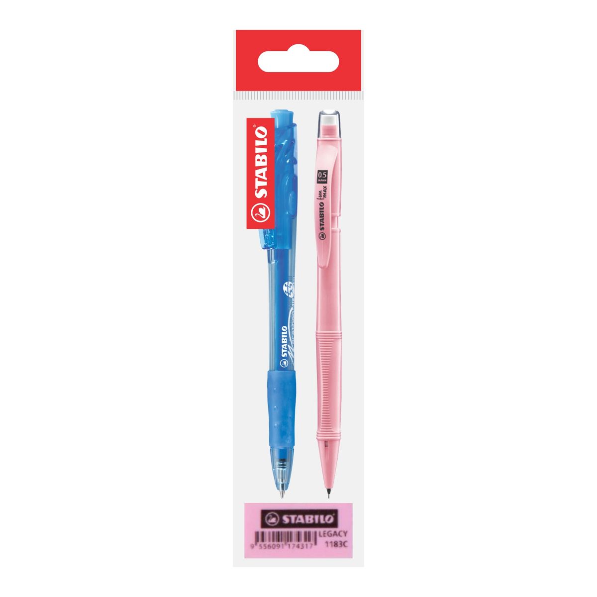 STABILO - Set Stabilo Lapicero Azul + Portamina Con Borrador
