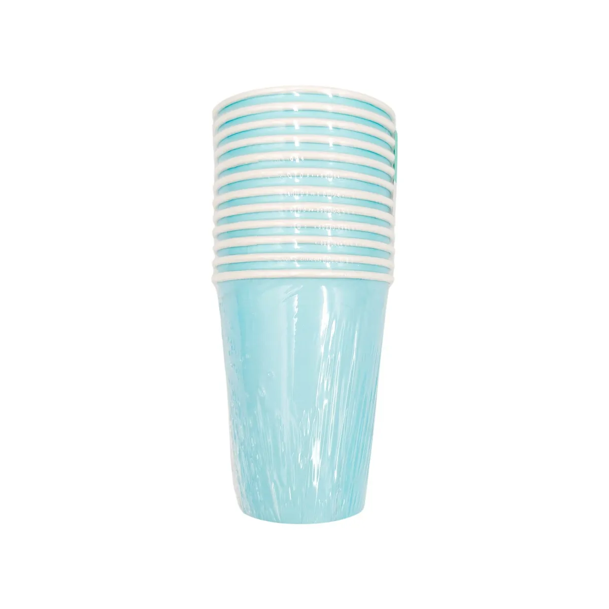 CASA JOVEN - SET 12 VASOS CARTON CELESTE 12 OZ