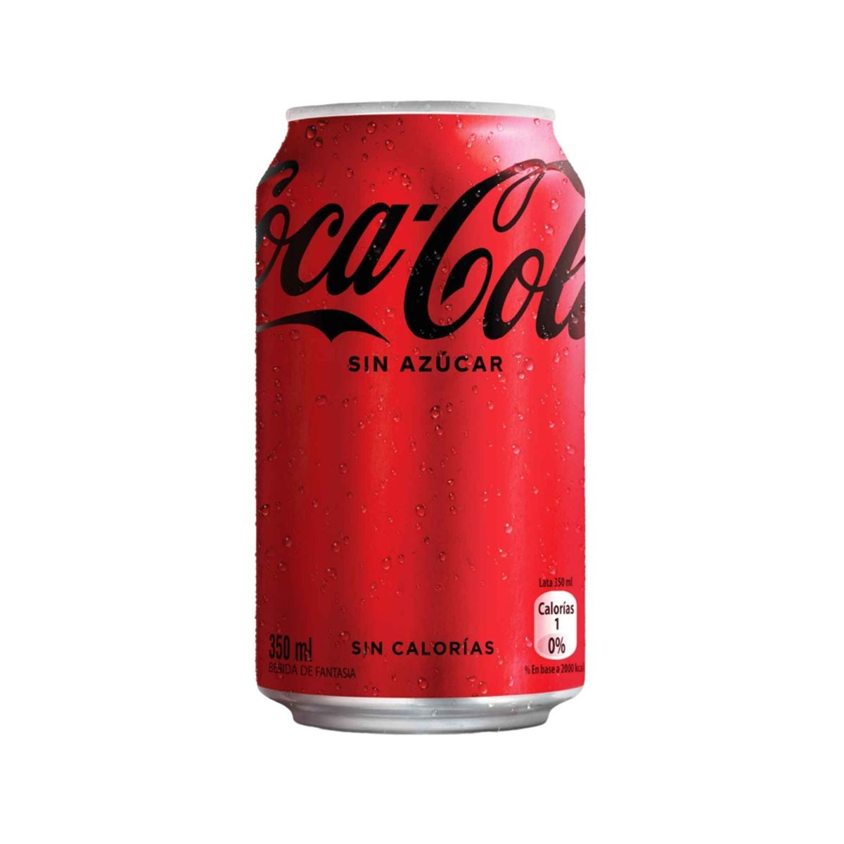 COCA COLA - Gaseosa Coca Cola Sin Azúcar Lata 350 mL