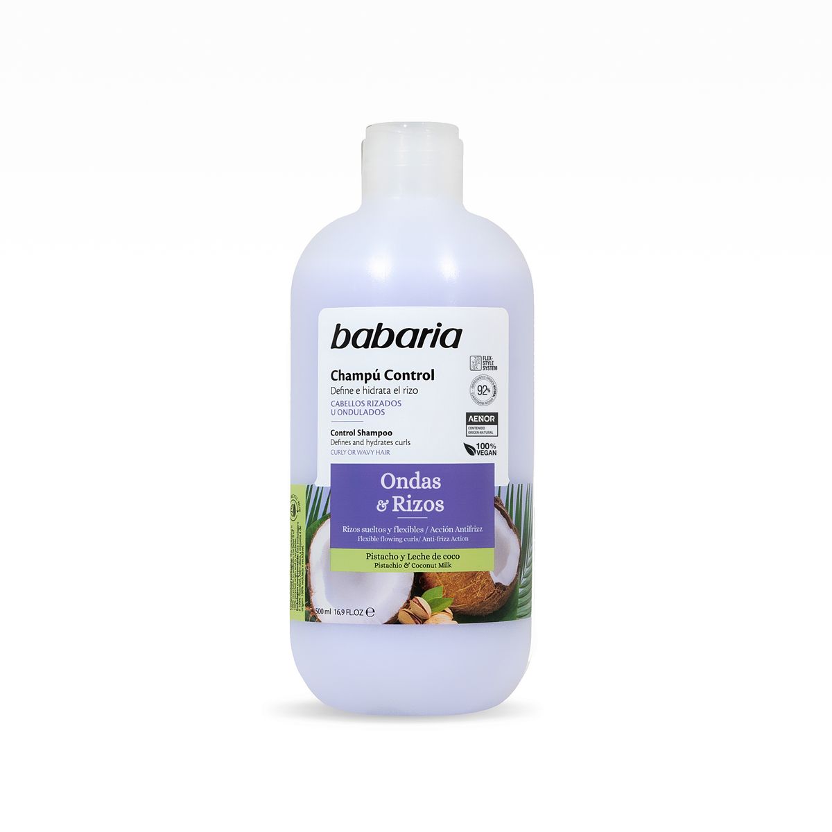 BABARIA - Shampoo Babaria Control Ondas y Rizos Botella 500 mL