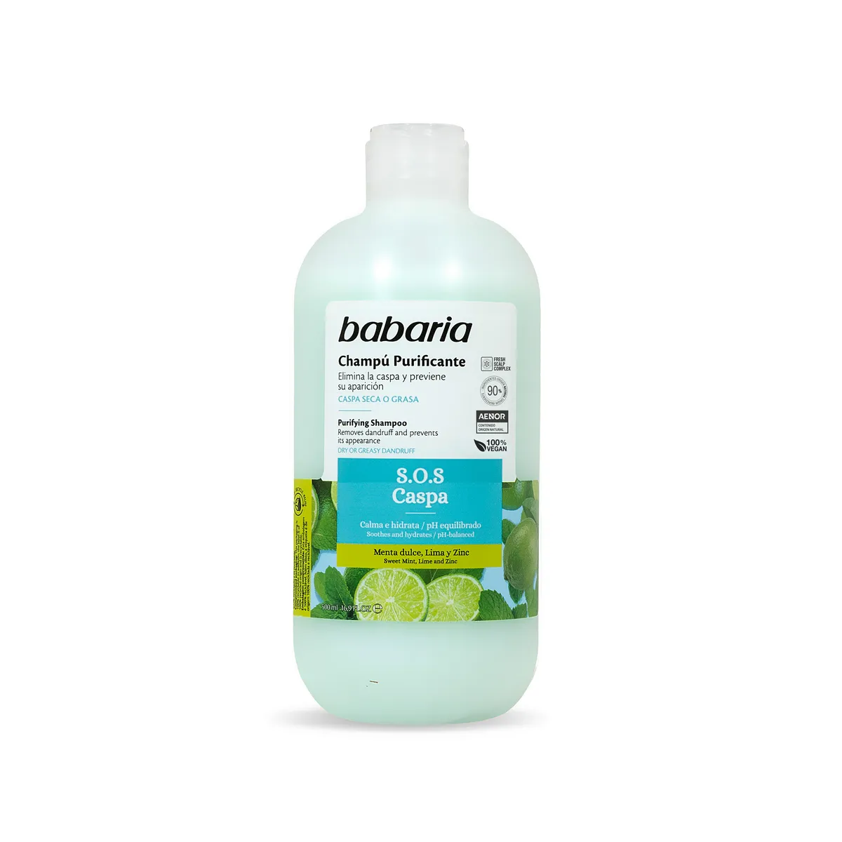 BABARIA - Shampoo Babaria Purificante SOS Caspa Botella 500 mL