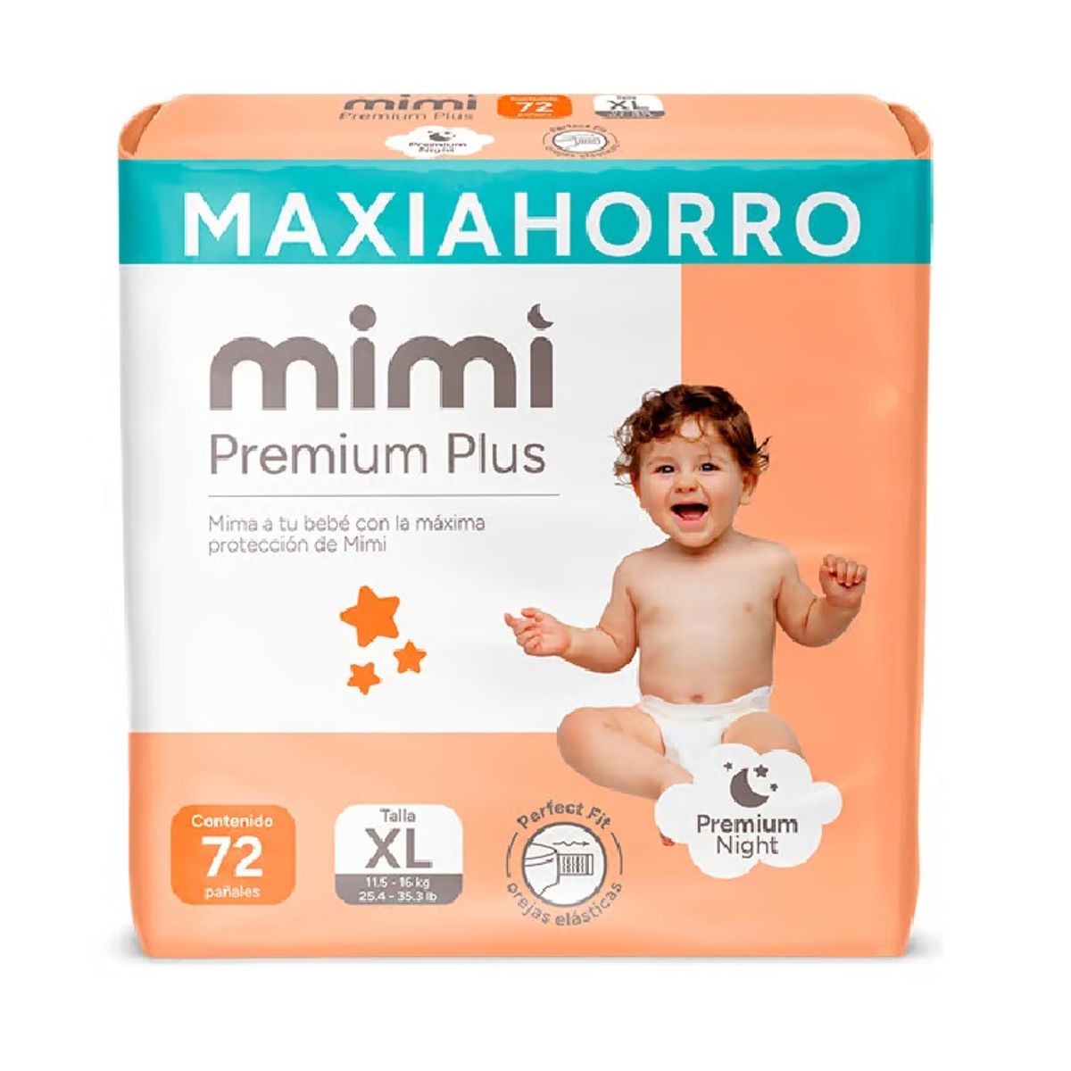 MIMI - Pañales Mimi Premium Maxiahorro Talla XL Empaque 72 Und