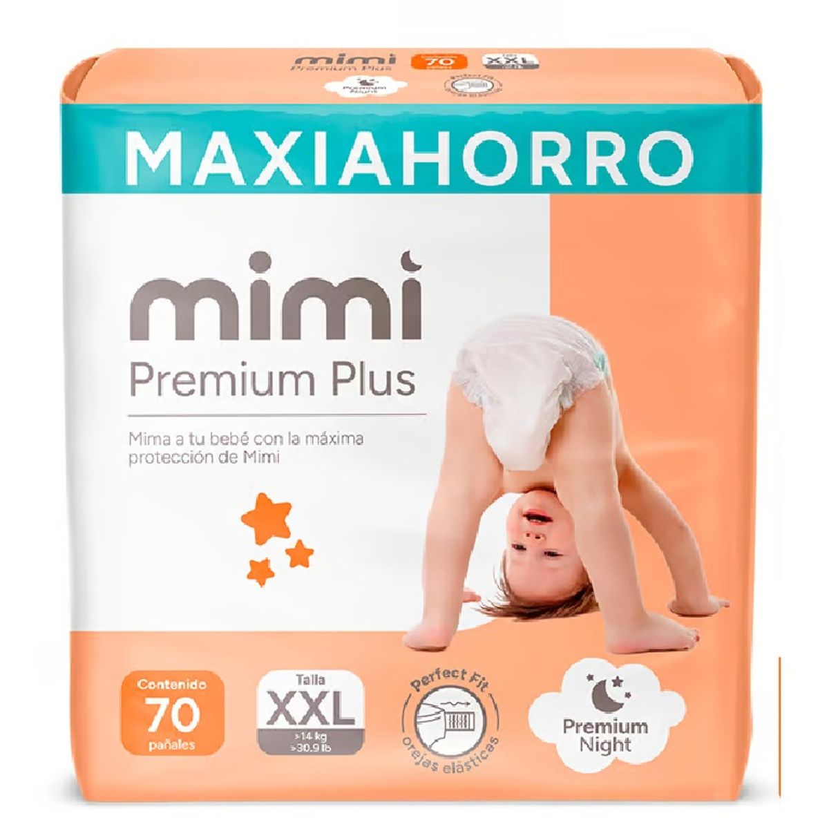 MIMI - Pañales Mimi Premium Plus Maxiahorro Talla XXL Empaque 70 Und