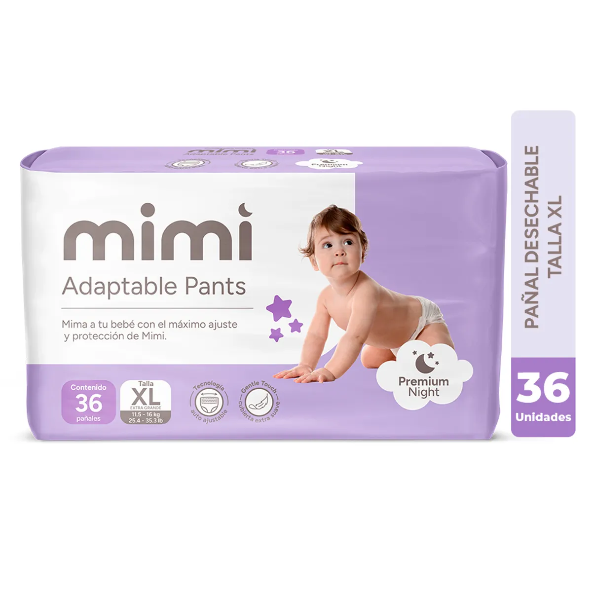 MIMI - Pañales Mimi Adaptable Pants Talla XL Empaque 36 Und