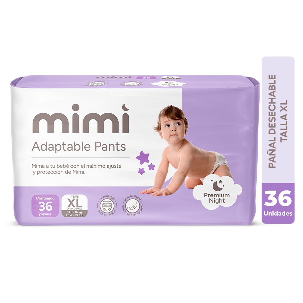 MIMI - Pañales Mimi Adaptable Pants Talla XL Empaque 36 Und