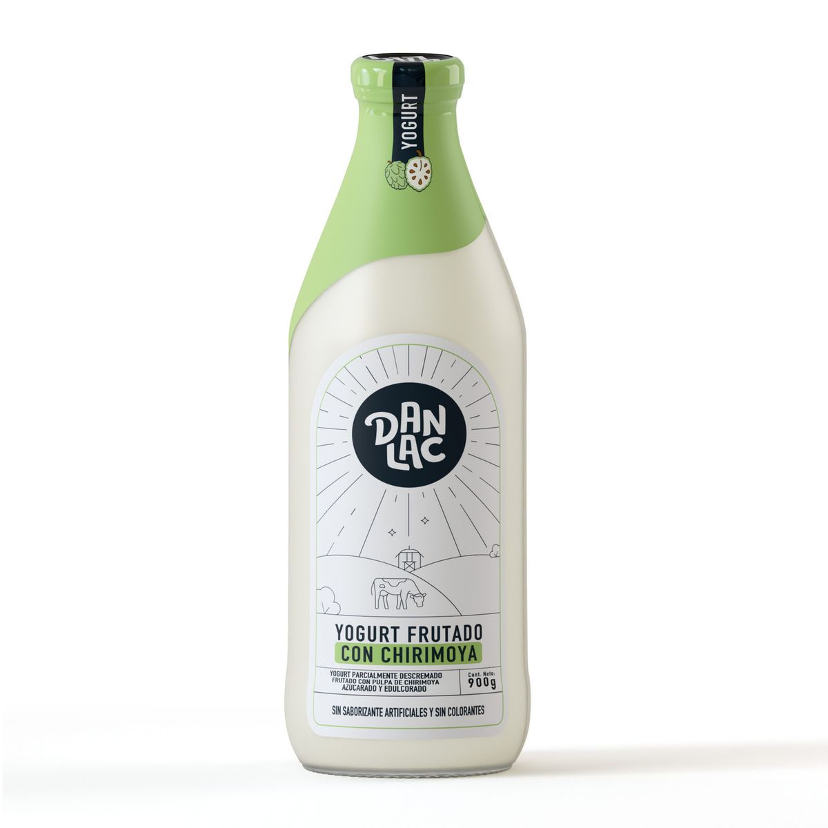 DANLAC - Yogurt Frutado Danlac Chirimoya Botella 900 g