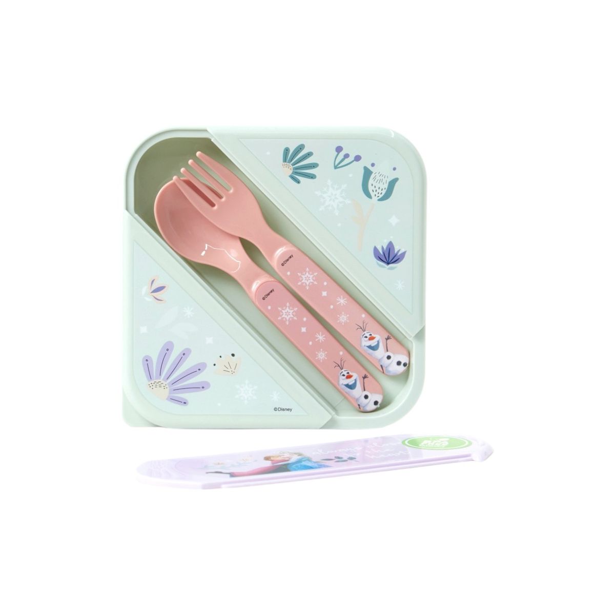 Disney - Hermético 850mL con Cubiertos Frozen