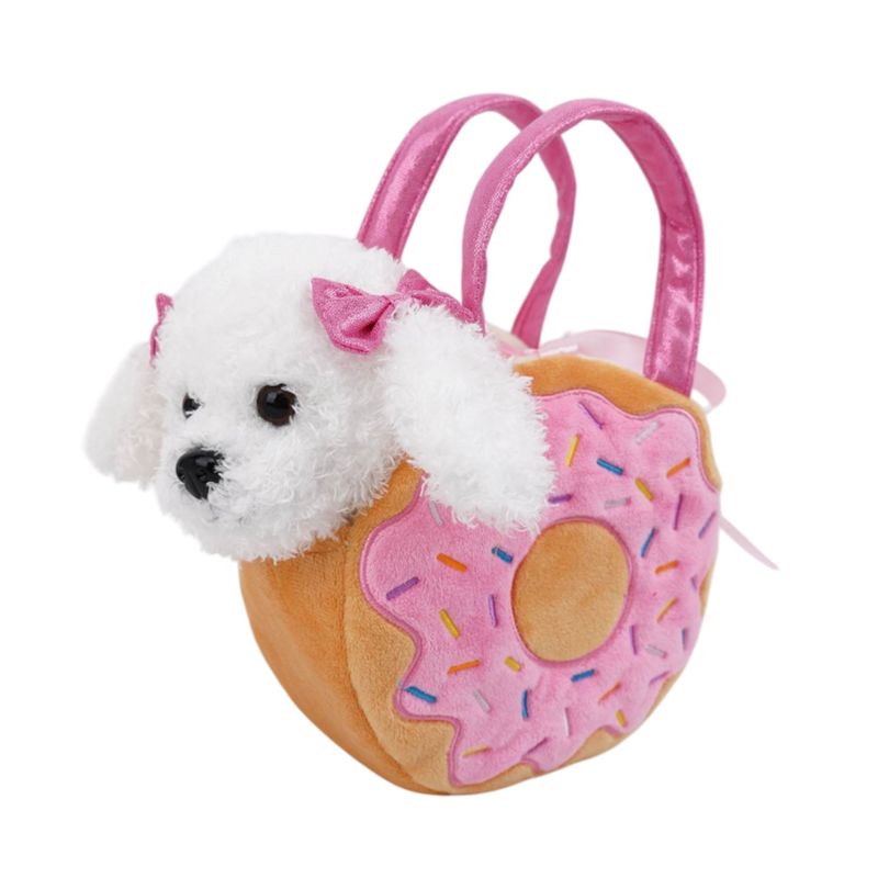 CREATION - Perrito 20 cm en Cartera Donut Rosado
