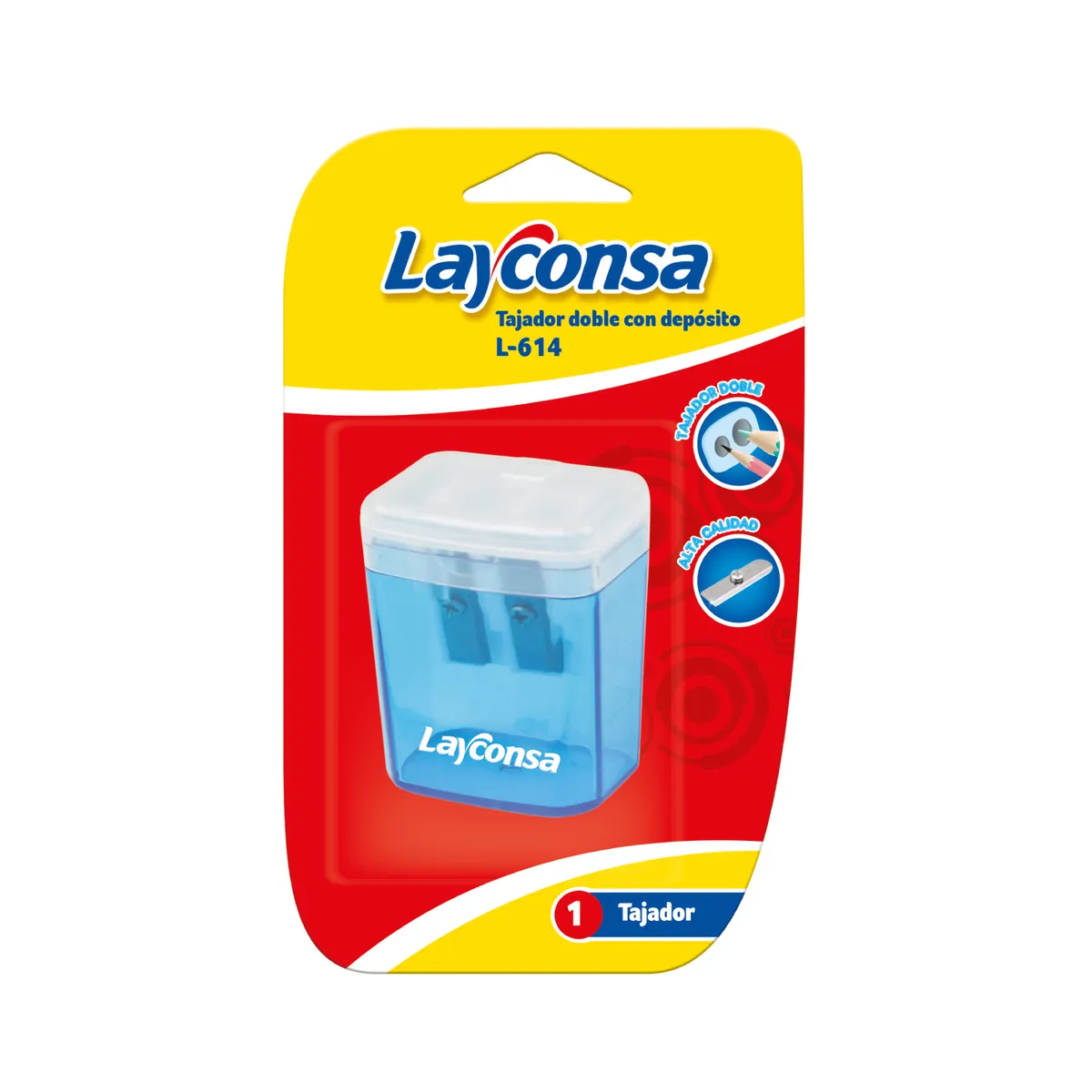 LAYCONSA - Tajador Doble con Depósito Layconsa L614 x 1 Unidad