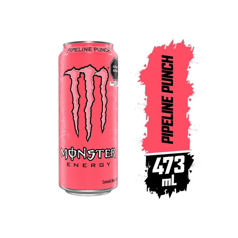 MONSTER - Bebida Energizante Monster Energy Sabor Pipeline Punch Lata 473 mL