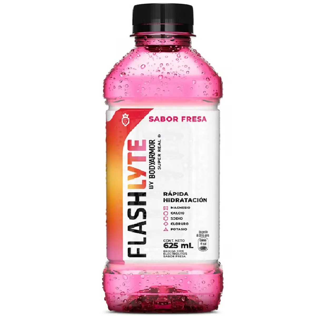 FLASHLYTE - Bebida Rehidratante Flashlyte Fresa Botella 625 mL