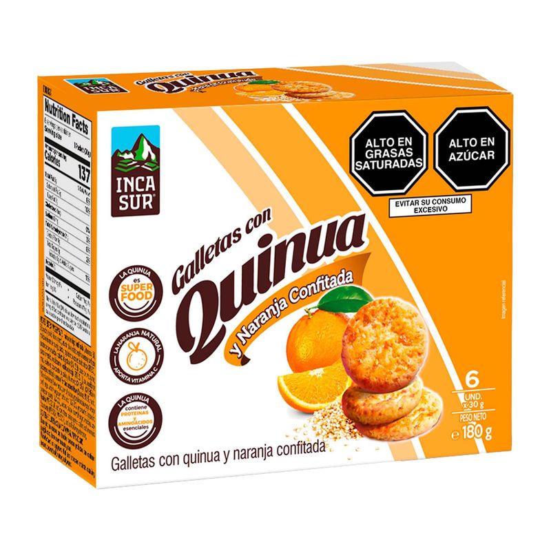 INCASUR - Galleta Naranja Incasur Sixpack 180 g