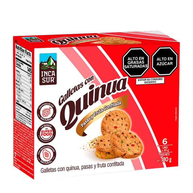 INCASUR - Galleta Fruta Confitada Incasur Sixpack 180 g