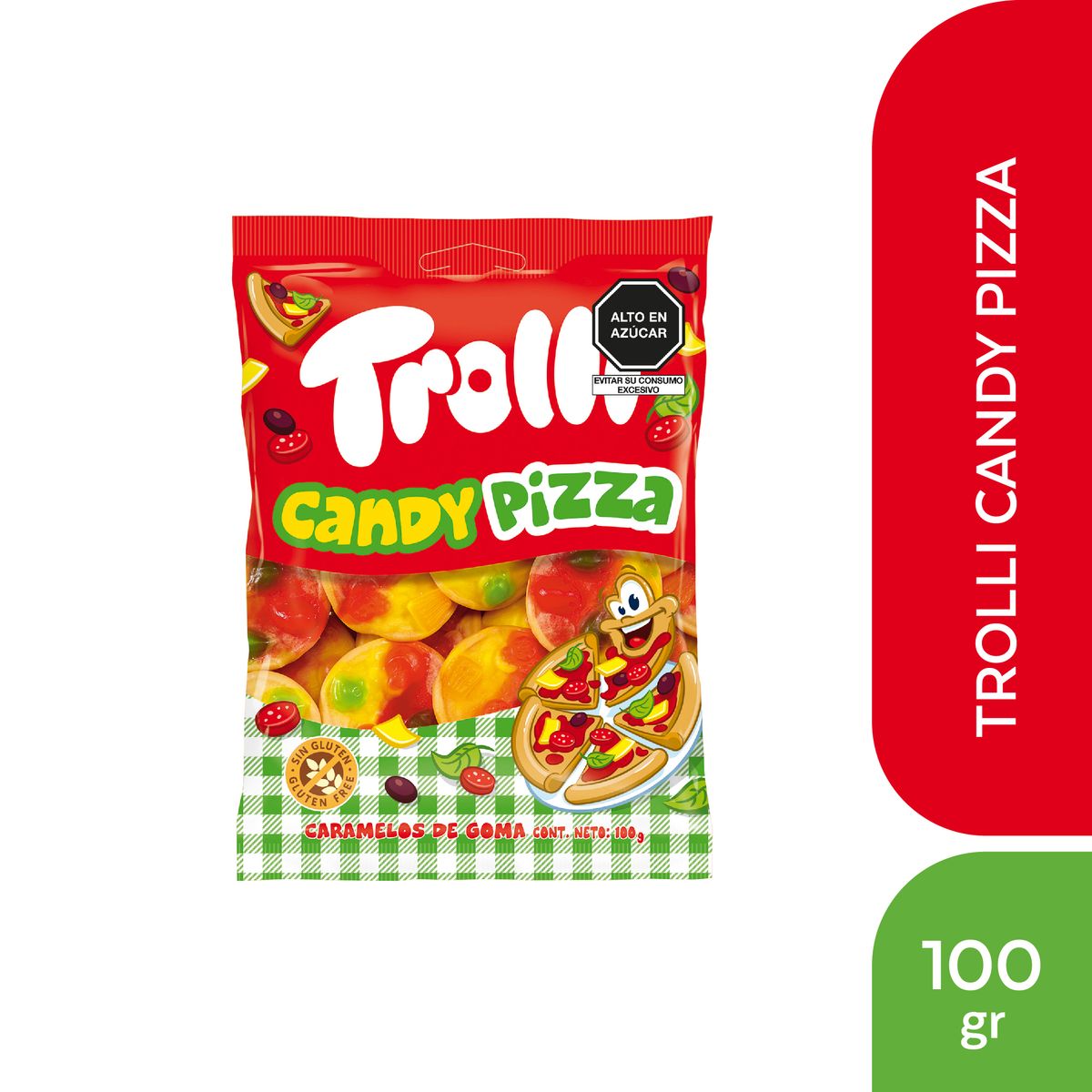TROLLI - Gomitas Trolli Candy Pizza Mini Bolsa 100 g