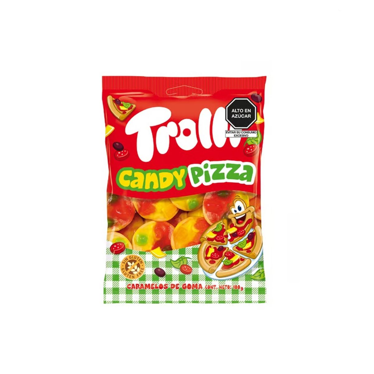 TROLLI - Gomitas Trolli Candy Pizza Mini Bolsa 100 g
