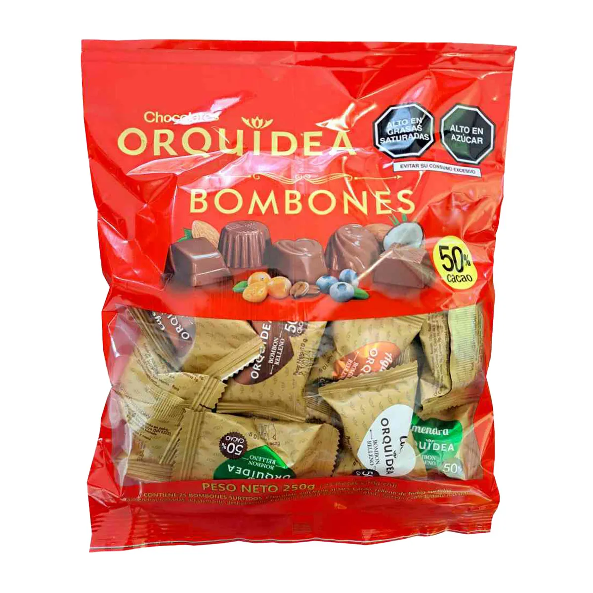 ORQUIDEA - Bombones Rellenos Orquídea Bolsa 250 g