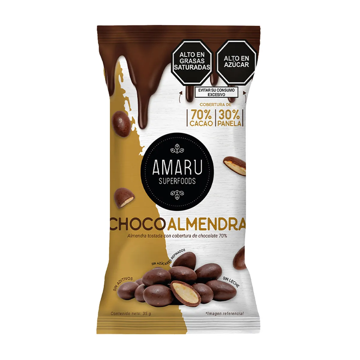 AMARU SUPERFOODS - Chocoalmendra Amaru Superfoods Bolsa 35 g