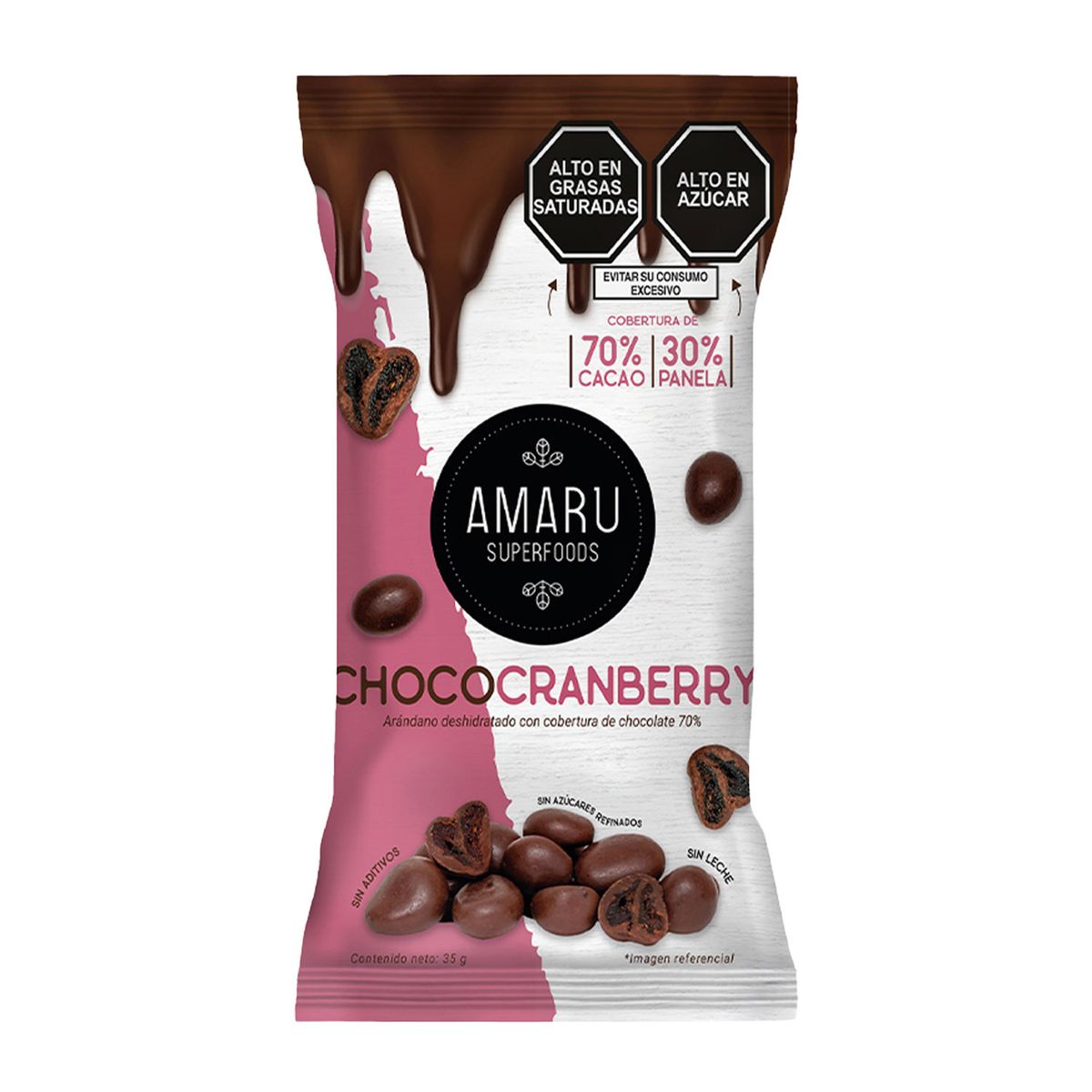 AMARU SUPERFOODS - Chococranberries Amaru Superfoods Bolsa 35 g