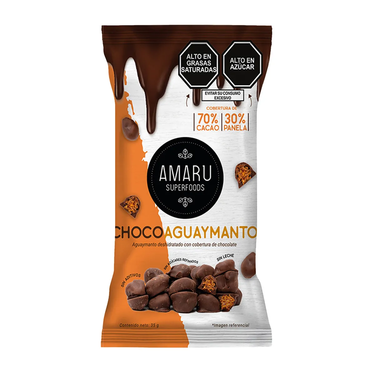 AMARU SUPERFOODS - Chocoaguaymanto Amaru Superfoods Bolsa 35 g