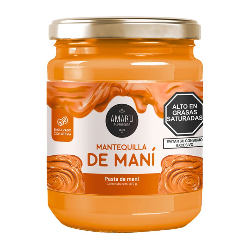 AMARU SUPERFOODS - Mantequilla de Maní Amaru Superfoods Envase 410 g