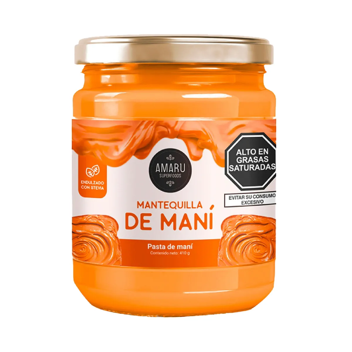 AMARU SUPERFOODS - Mantequilla de Maní Amaru Superfoods Envase 410 g