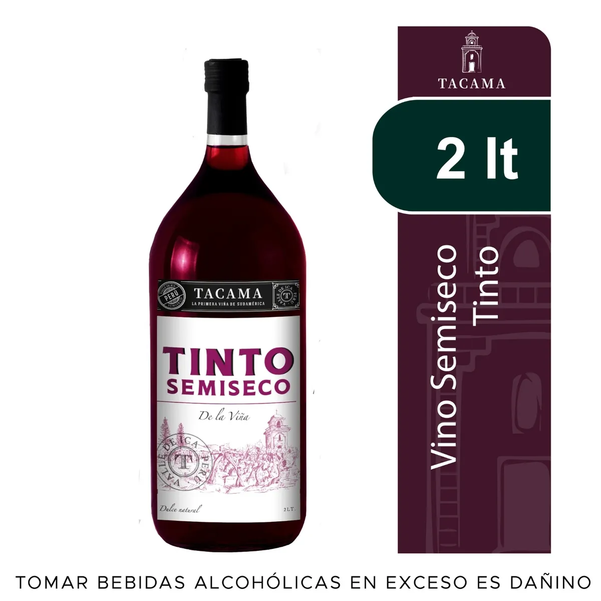TACAMA - Vino Tinto Tacama Semiseco de la Viña Botella 2 L