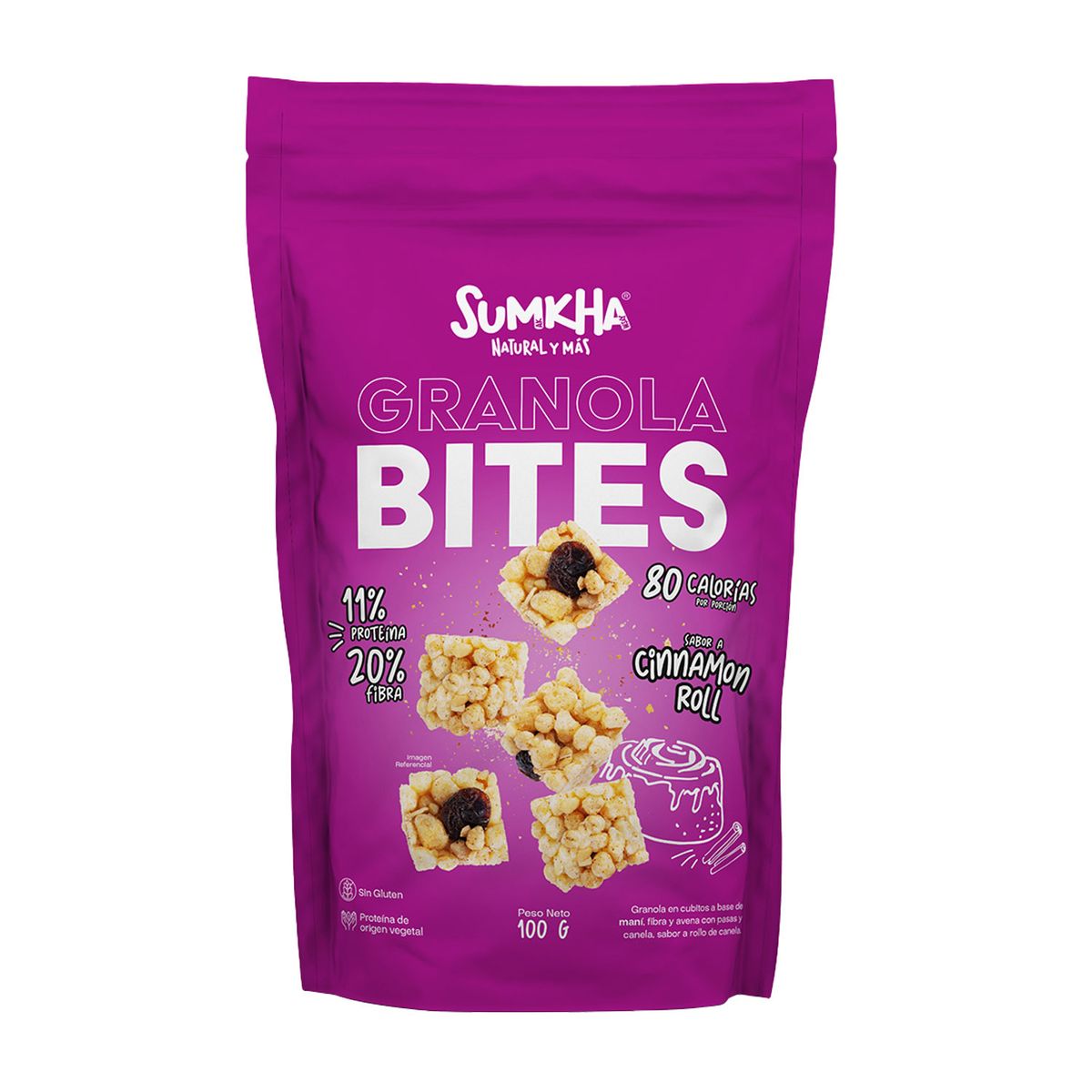 SUMKHA - Granola Bites Sumkha Cinnamon Roll Doypack 100 g