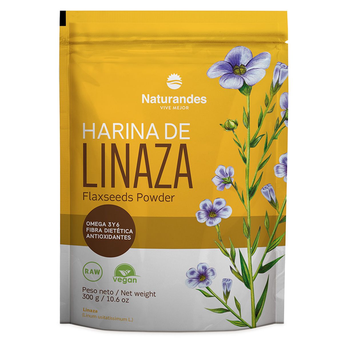 NATURANDES - Harina de Linaza Naturandes Doypack 300 g