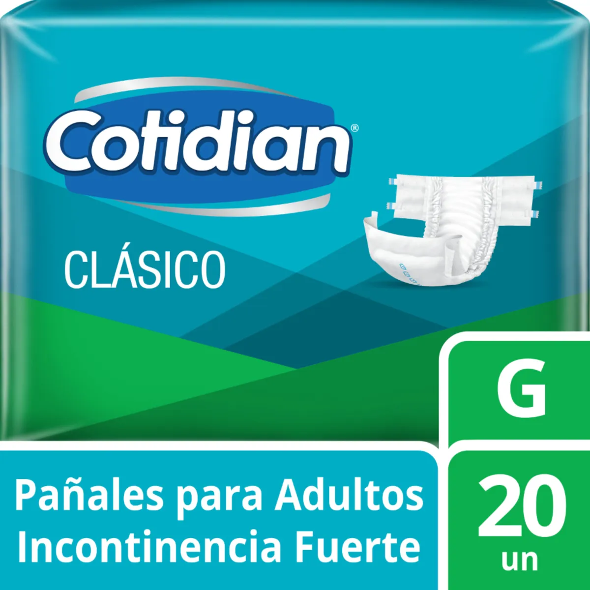 COTIDIAN - Pañales Cotidian Clásico Talla G Empaque 20 Und