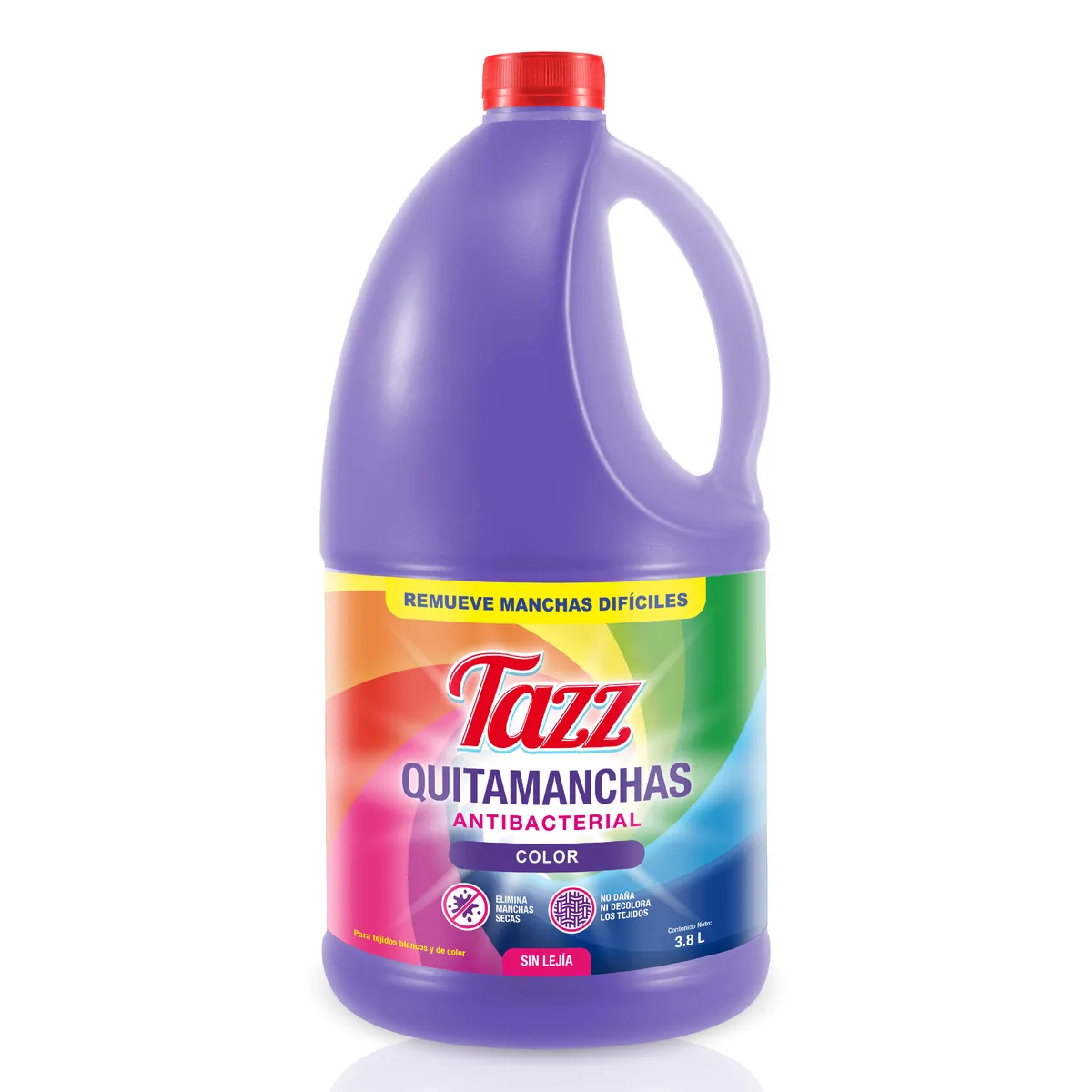 TAZZ - Quitamanchas Antibacterial Tazz Ropa Color Botella 3.8 L