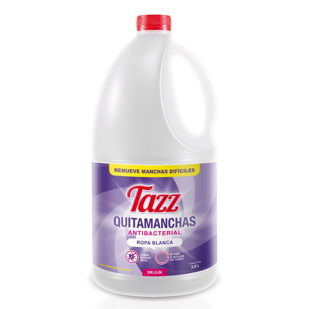 TAZZ - Quitamanchas Antibacterial Tazz Ropa Blanca Botella 3.8 L