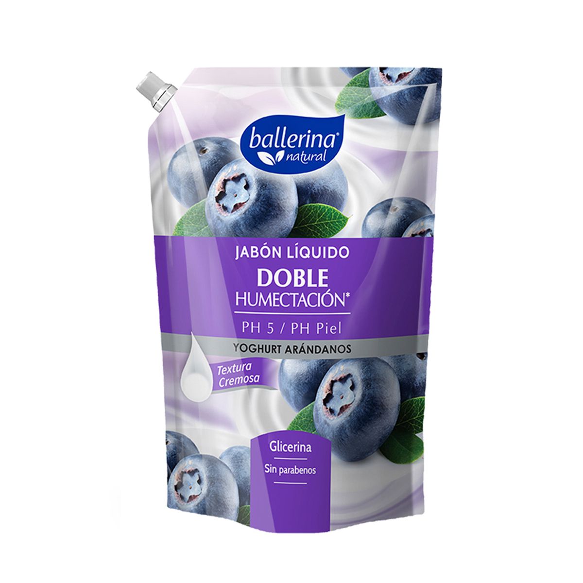 BALLERINA - Jabón Líquido Ballerina Yoghurt Arándano Doypack 750 mL