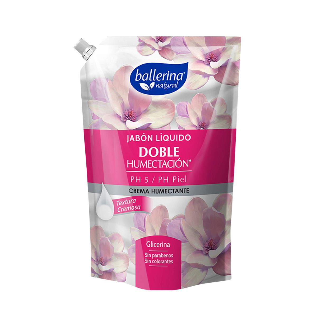 BALLERINA - Jabón Líquido Ballerina con Crema Humectante Doypack 750 mL