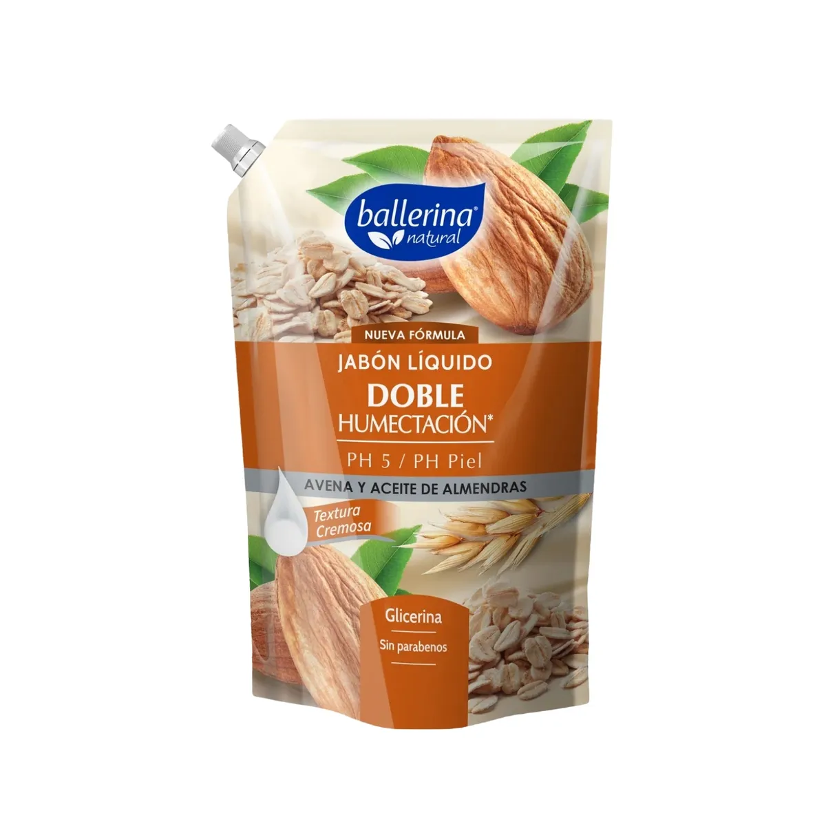 BALLERINA - Jabón Líquido Ballerina Avena y Almendra Doypack 750 mL