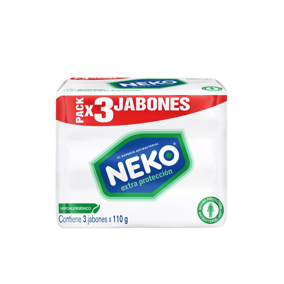 NEKO - Jabón Neko Extraprotección Empaque 3 Und