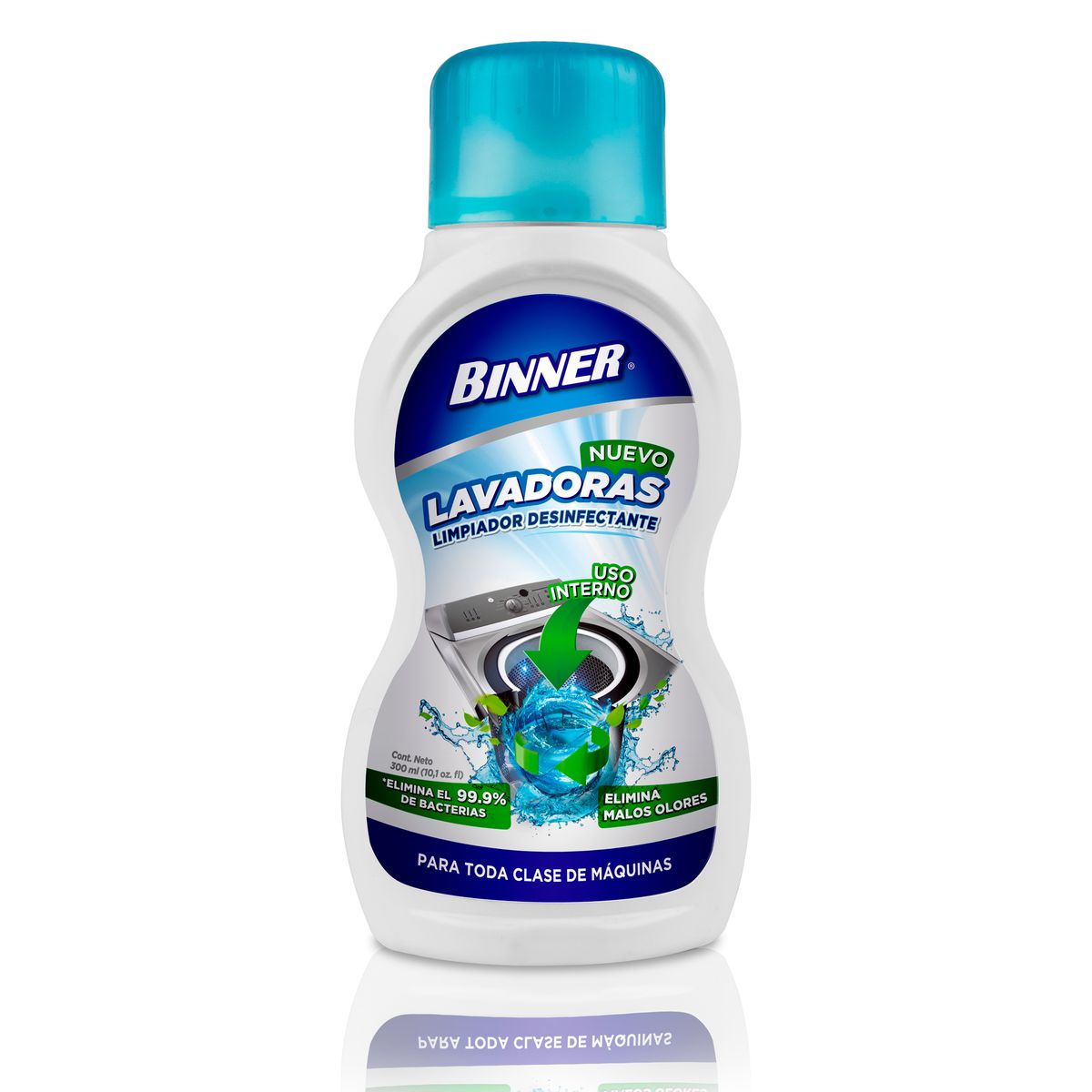 BINNER - Limpiador Desinfectante de Lavadoras Binner Botella 300 mL