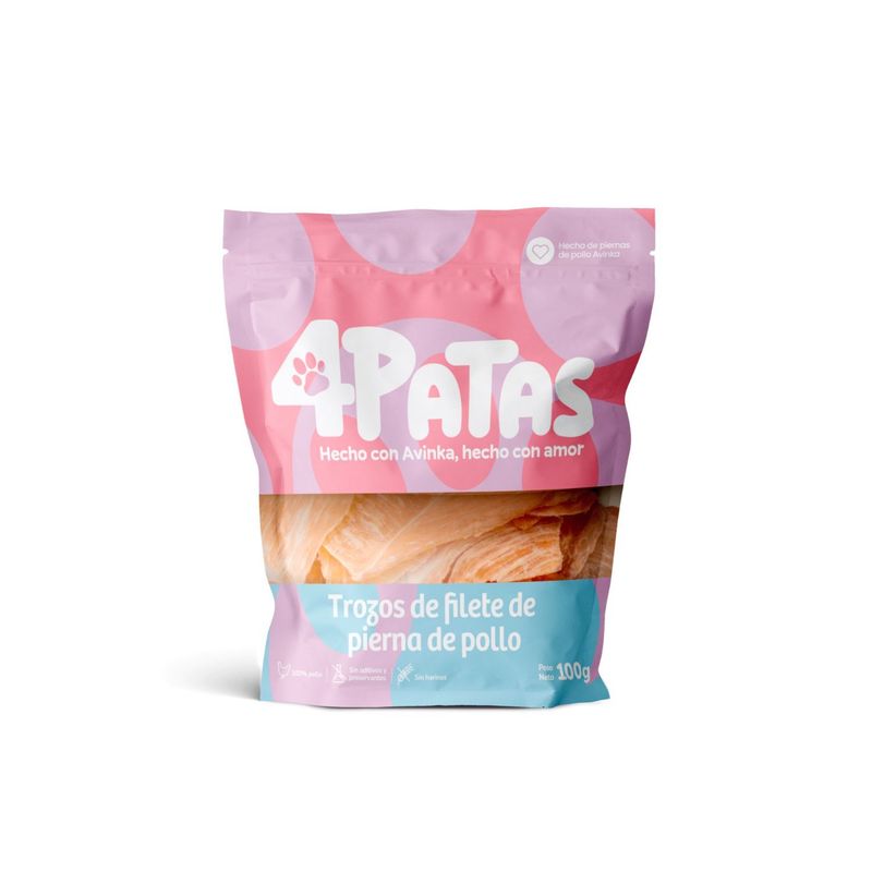TROZOS - Trozos De Filete 4 Patas Pierna Pollo Empaque 100 g