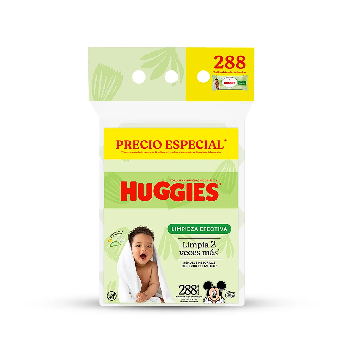 HUGGIES - Toallitas Húmedas Huggies Limpieza Efectiva Empaque 288 Und