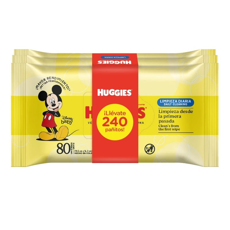 HUGGIES - Toallitas Húmedas Huggies Limpieza Diaria 240 und
