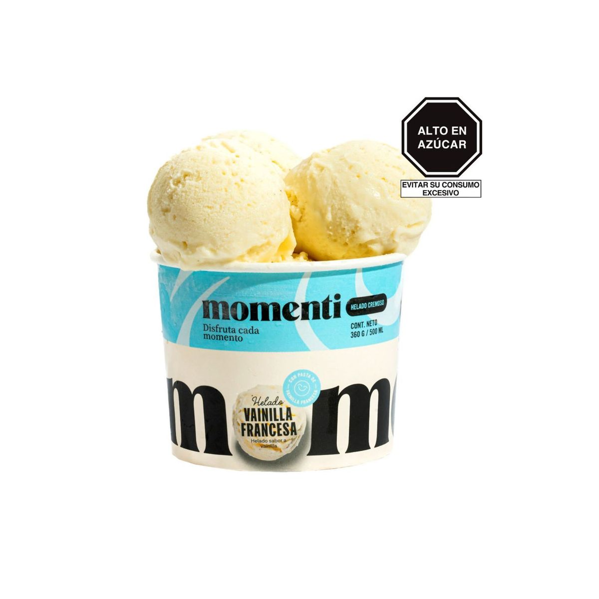 MOMENTI - Helado Momenti Vainilla Francesa Pote 500 mL