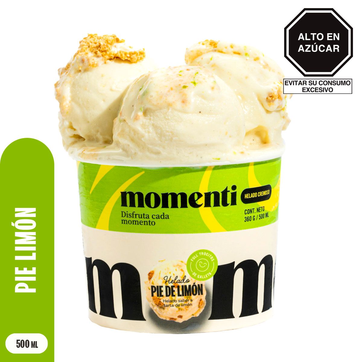 MOMENTI - Helado Momenti Pie de Limón Pote 500 mL