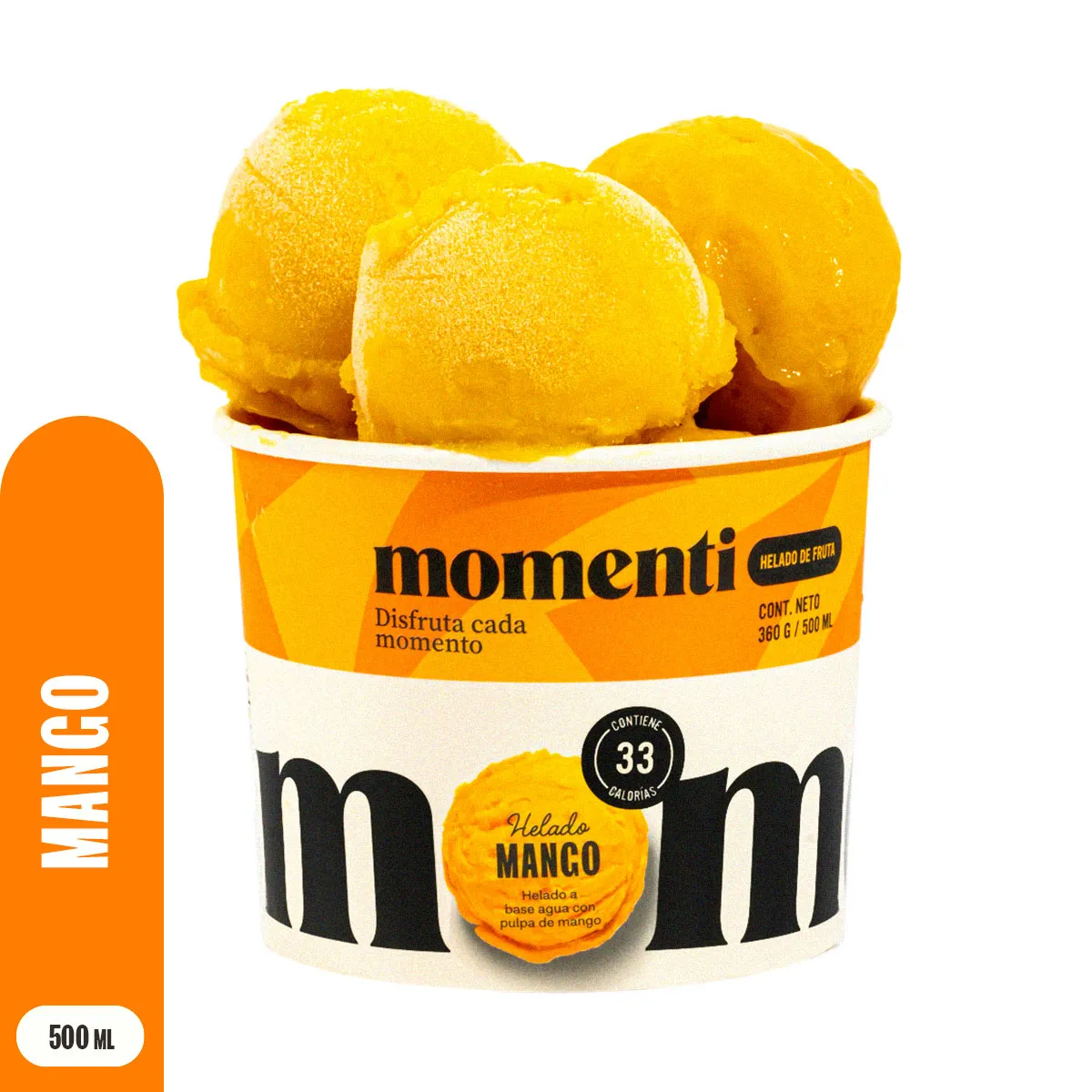MOMENTI - Helado Momenti Mango Pote 500 mL