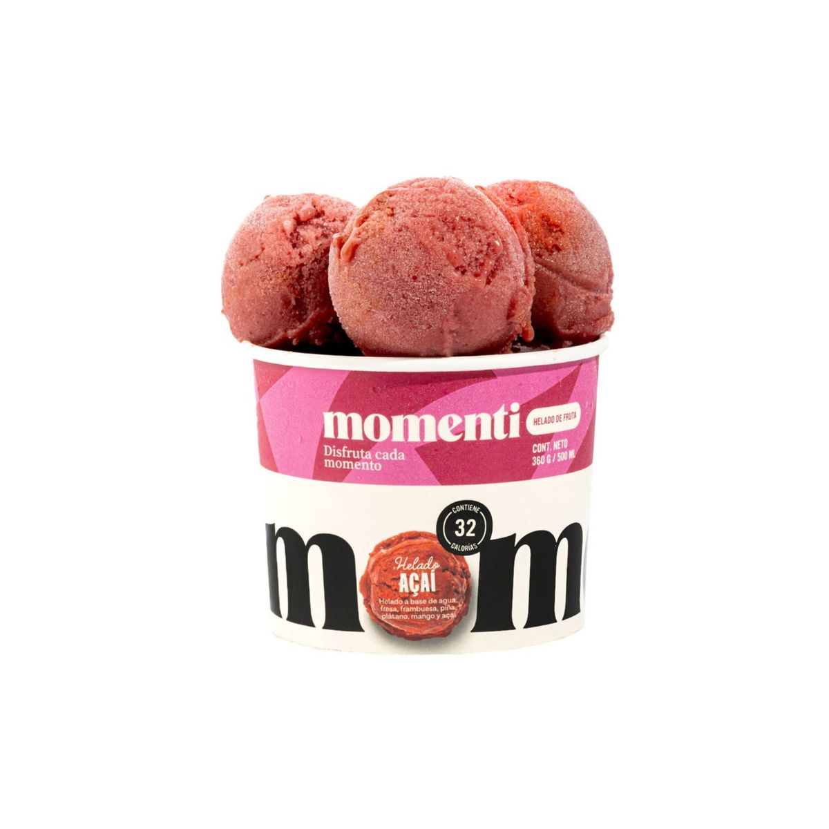 MOMENTI - Helado Momenti Acaí Pote 500 mL