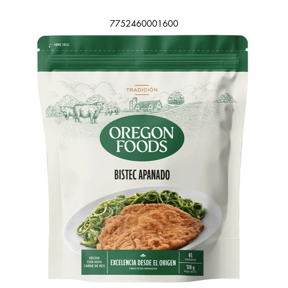 OREGON FOODS - Bistec Apanado Oregon Foods Empaque 510 g