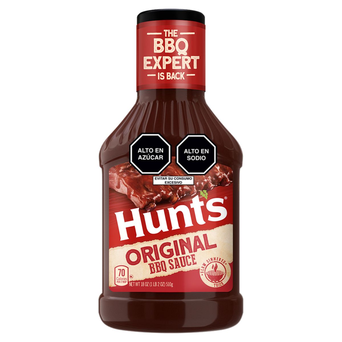 WISHBONE - Salsa BBQ Original Hunts Botella 510 g