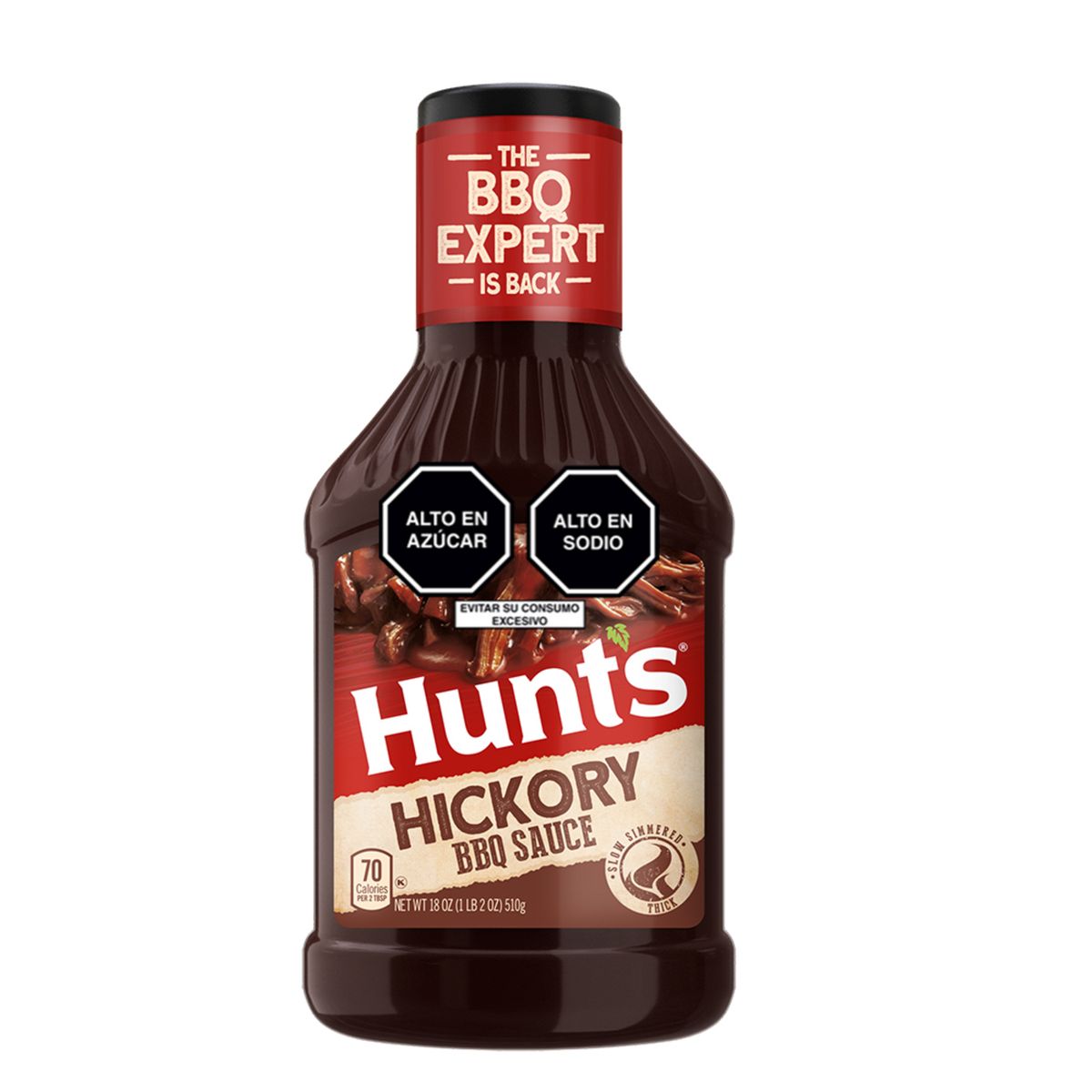 WISHBONE - Salsa BBQ Hickory Hunts Botella 510 g